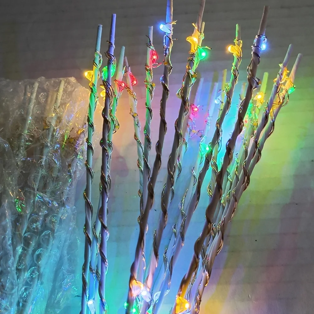 Mr. Christmas Starburst Pick Lights Set of 3 White And Multicolor Steady & Flash